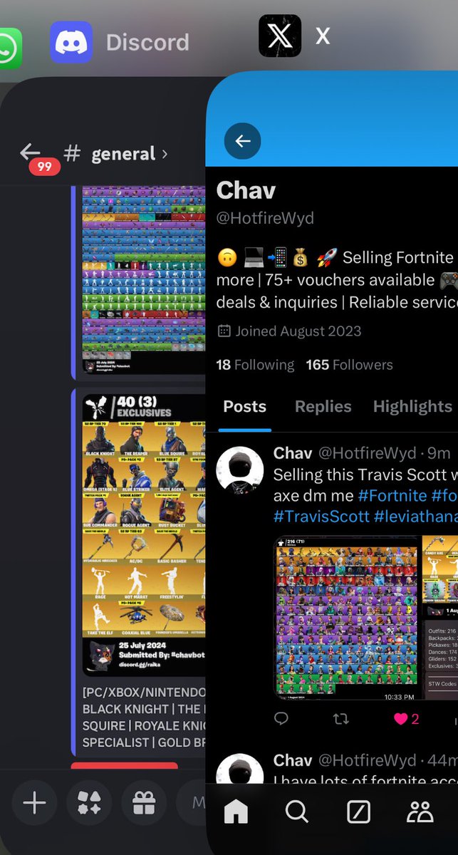 HotfireWyd's tweet photo. Selling this 198 skins black knight account with take the L and floss
#Fortnite #fortniteaccount #blacknight #taketheL #floss #fyp #viral #BlowThisUp https://t.co/Y0xYwq9UQy