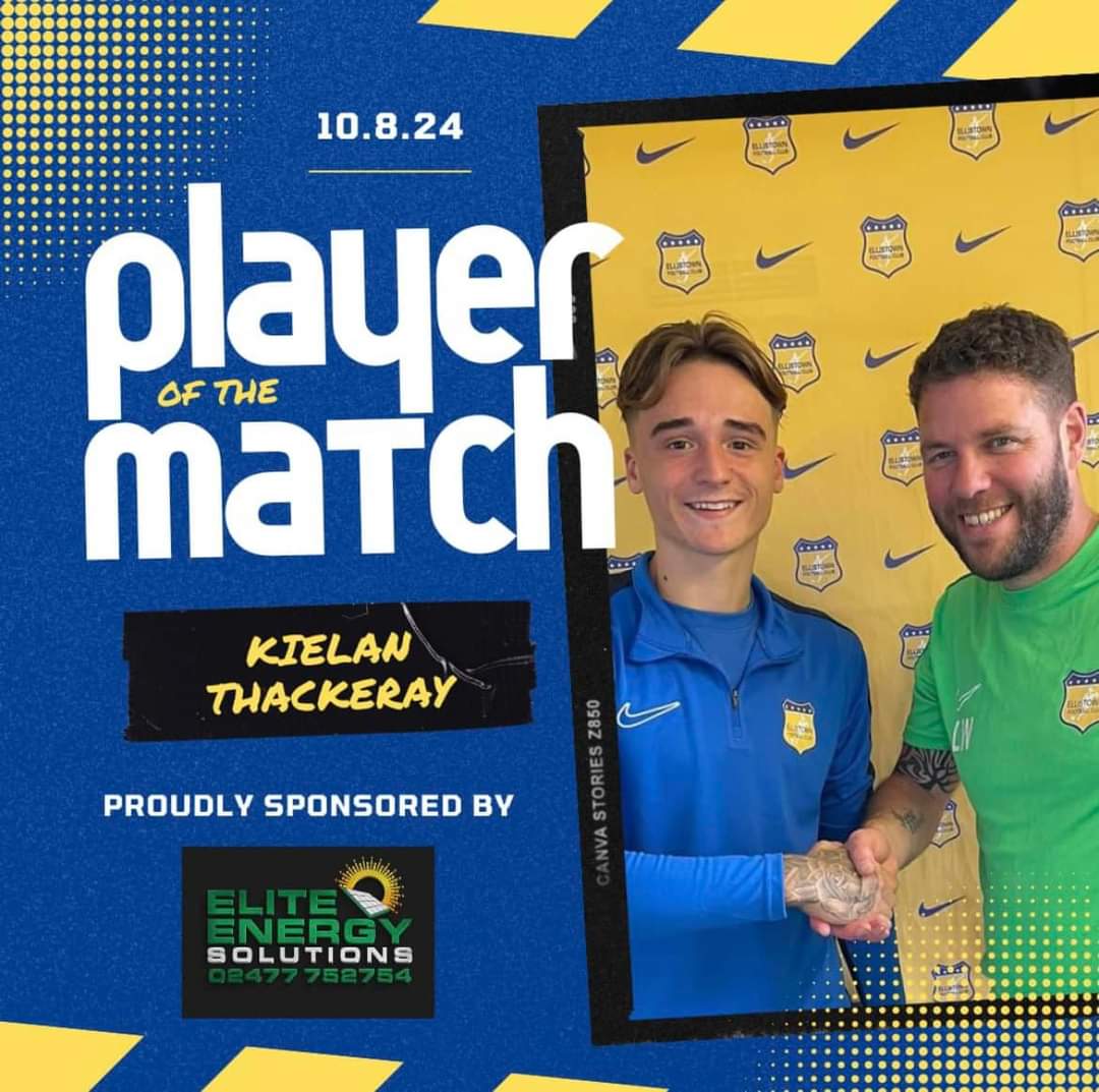 Congratulations to  the player of the match yesterday. 🤝🤝🤝🤝

Kielan was not only solid and composed at the back,  but his attacking display supported the team to a fine victory, 

He also got himself on the score sheet,  when he chipped in with a great goal from 20 yards out.