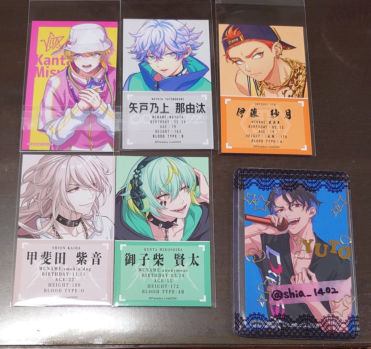 Paradox Live パラライ ロクタ ホスト名刺　名刺　ポップアップ Paradox Live パラライ ロクタ ホスト名刺 名刺 ポップアップ