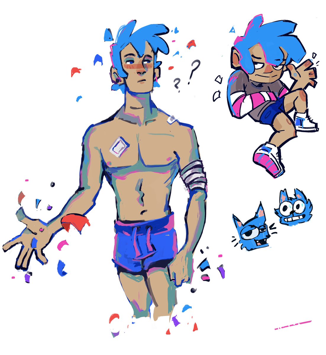 CONFETTI MAN!!! His body naturally produces confetti when bored #ocart