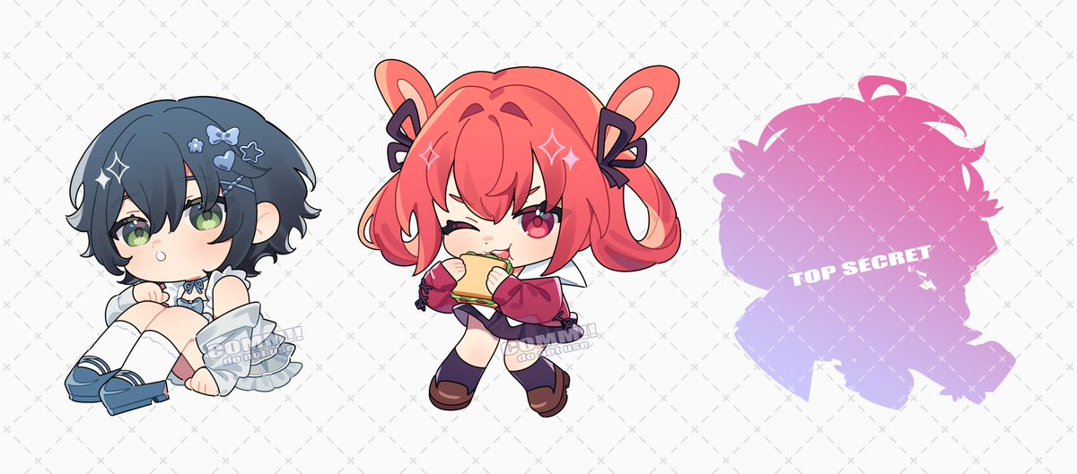 grimruu's tweet image. candy chibi comms!! 🩷🩷🩷