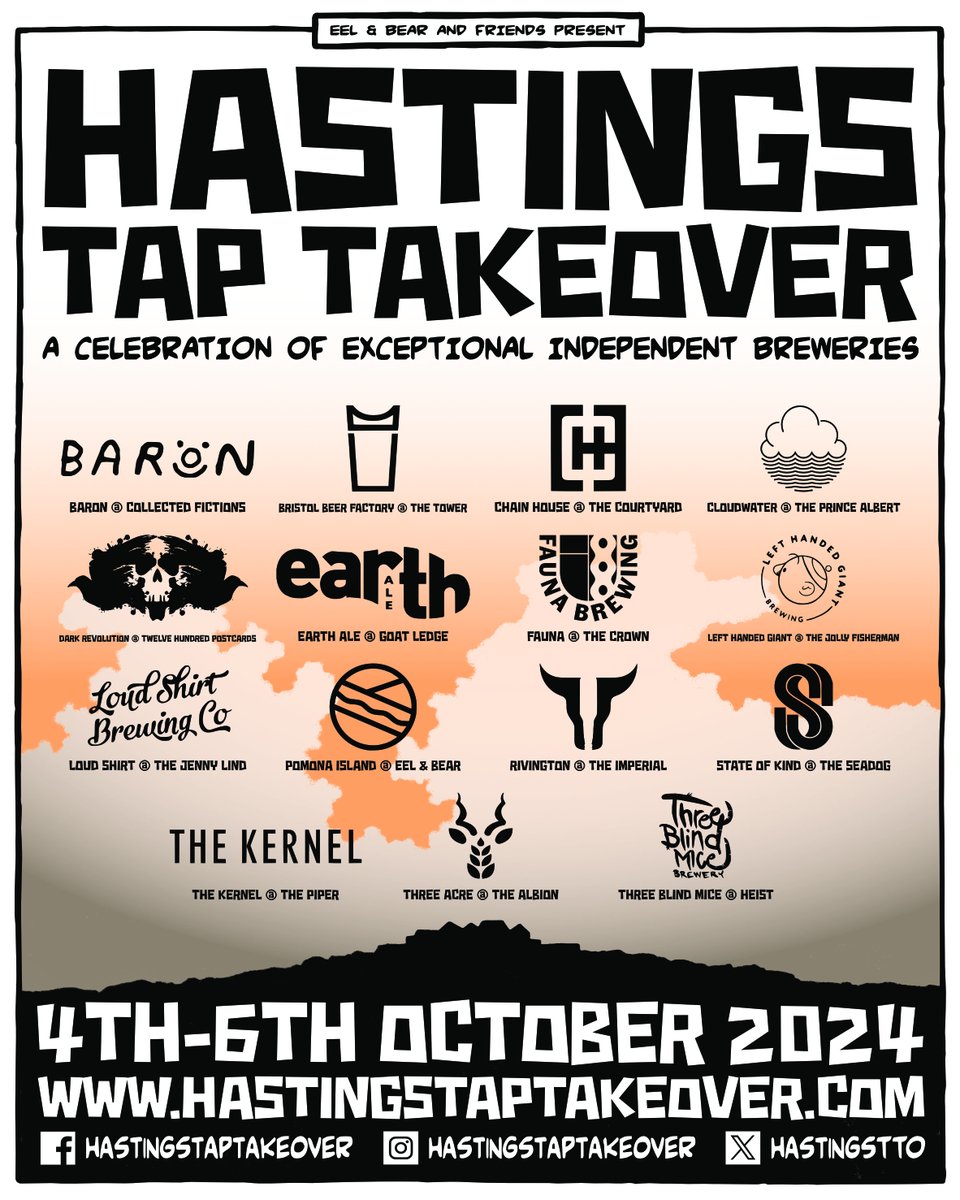 🔥 BOOM!🔥
Feast your eyes on this year's beery banquet. We're finding the relationship between looking at it and getting giddily excited about it to be directly proportional 🤩 🍺🍺🍺

#hastingstaptakeover #hastingsbeer #hastingsevents