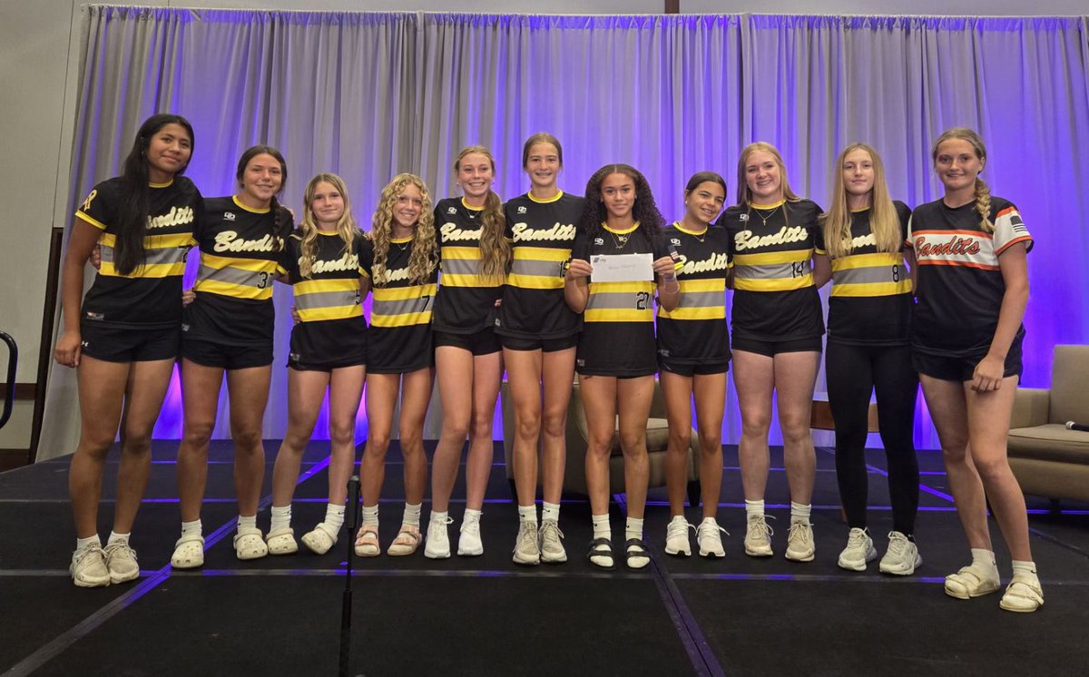 A big congratulations to Madi Eikenberry for winning a scholarship this year at Empowering Girls for Life! Her teammates were proud to step up and receive this award on her behalf. It’s never about I but about WE!! No one fights alone!