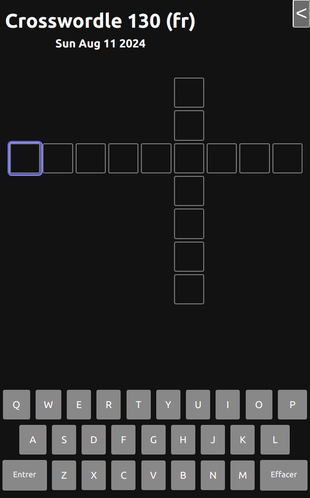 Crosswordle français est de retour!
French crosswordle is back!