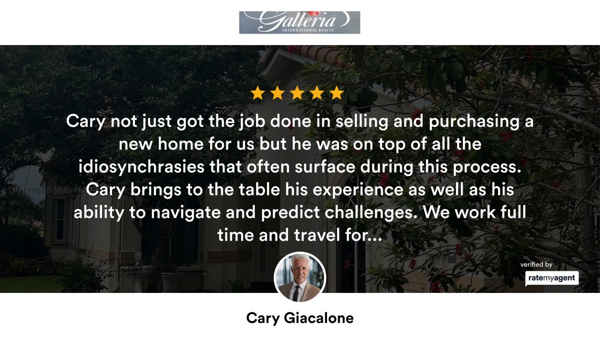 RealtorCaryG's tweet photo. Thank you for entrusting me with the sale of your lovely home in Fairview Pointe/Palm Aire. I am happy to hear that you felt supported during the sales process, and I'm pleased that my expertise contributed to a smooth experience for you. https://t.co/Io7mOCVUGA