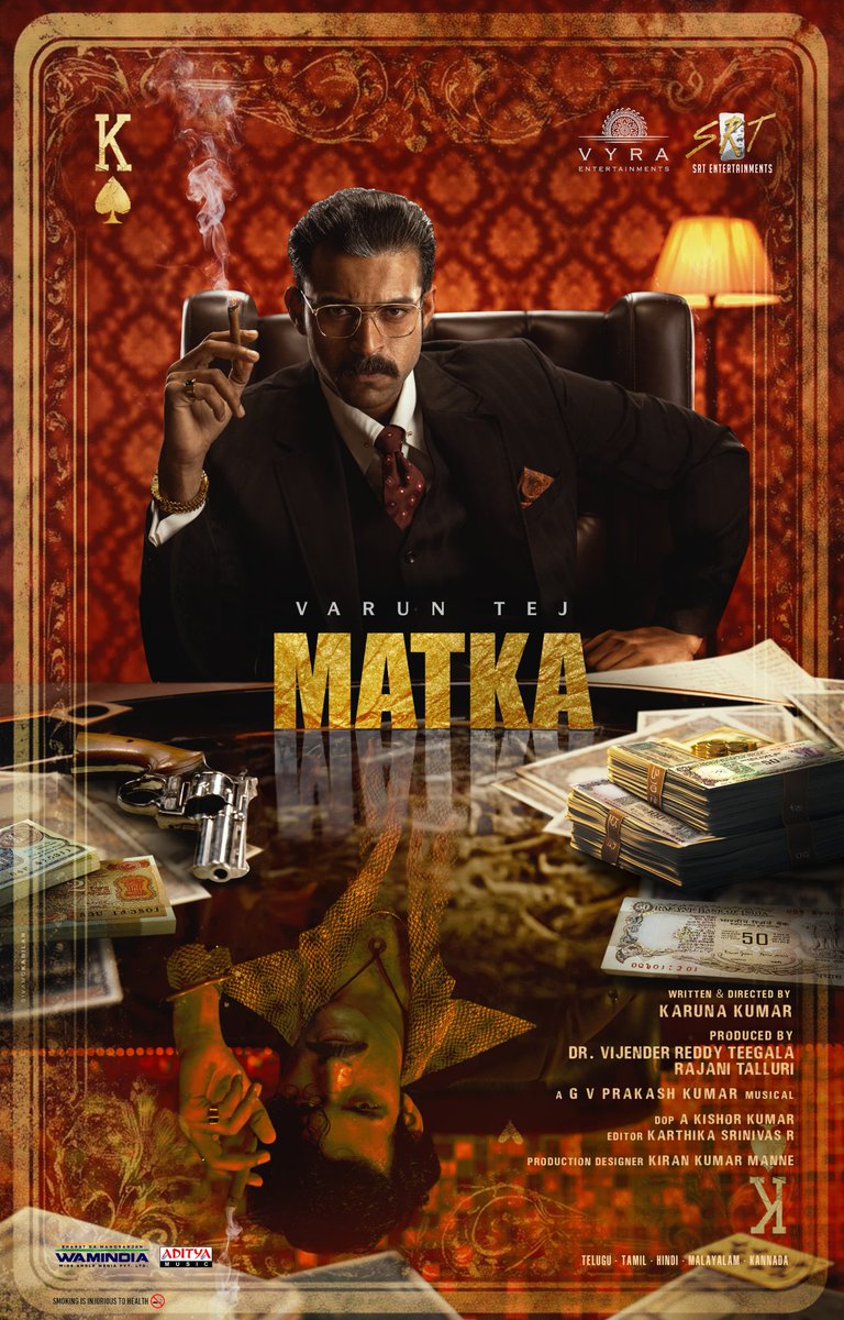 KollyStudio's tweet photo. He is here to COMMAND and CONQUER 👊

Meet Mega Prince @IamVarunTej as THE MATKA KING, VASU 🔥

#MatkaFirstLook out now❤️‍🔥
#MATKA ~ The game begins soon on the big screens💥

A @KKfilmmaker Film

@Meenakshiioffl #NoraFatehi @gvprakash @drteegala9 #RajaniTalluri  @proyuvraaj https://t.co/cCvsmoUA3A