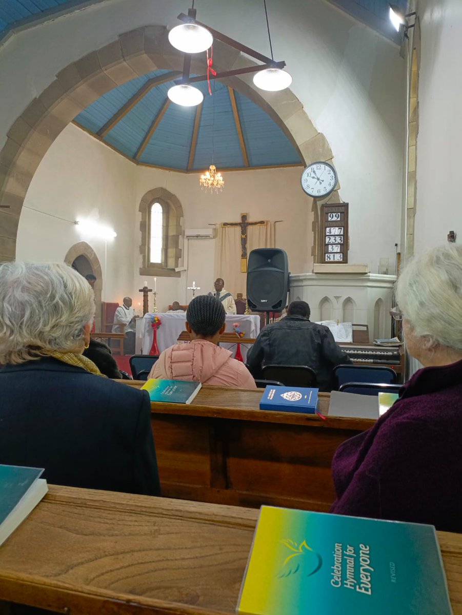 HarryMacDonald0's tweet photo. Special guests for this morning's service at St John's here in Maseru - representatives from the Lesotho Durham Link led by the Rt Rev Bishop Sarah Clark of the @DioceseofDurham. So much history at St John's that brings the British and Basotho together as one in faith. https://t.co/Ks6M7ccfSu