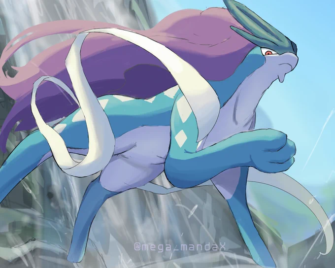 ラフ、スイクン #ポケモンイラスト