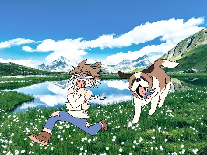 明日はハイジ(8/12)の日だー!この絵が再掲できるチャンスが来るとは思わなかったな 