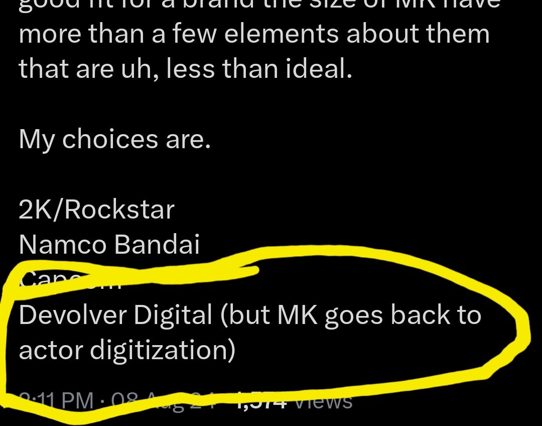 noob_scrub_bot's tweet photo. @devolverdigital @MattMcMuscles I don't see a Japanese company touching the franchise at all. But seriously this all the way. I know it's joke, but fuck man. I hate how MK has been trying to become more and more dramatic over the years. Please return to the goofy dumb shit that you originated from. https://t.co/o1uS1ij1Id