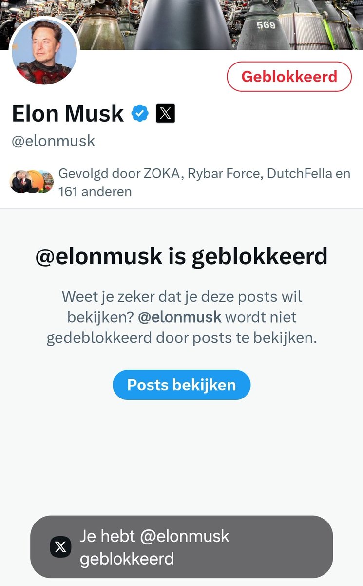 Elon Musk en zijn desinformatie en zijn oproepen tot geweld zijn een grote bedreiging voor onze rechtsstaat en onze vrije democratie. Ben je net als ik tegen desinformatie, dan is het tijd voor #BlockMusk.