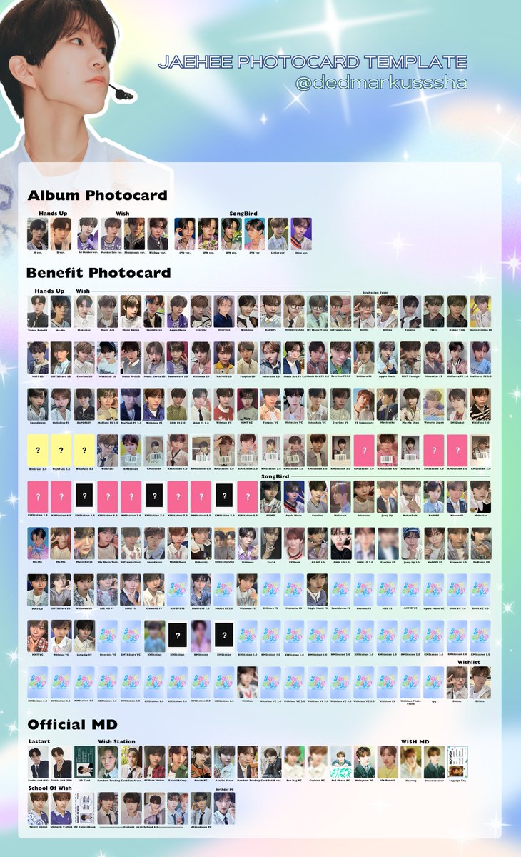 NCT WISH💫 🔹Yushi, Jaehee ALL Photocard Template 엔시티위시 Hands