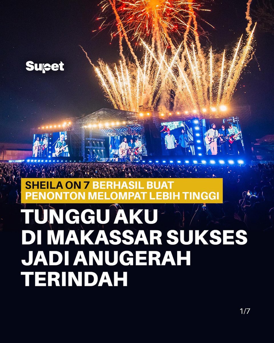 <a href="/sheilaon7/">Sheila On 7</a> kembali menggetarkan panggung dengan rangkaian tur "Tunggu Aku Di" di Makassar, menciptakan malam penuh kenangan yang tak terlupakan bagi lebih dari 20.000 penggemar setianya.