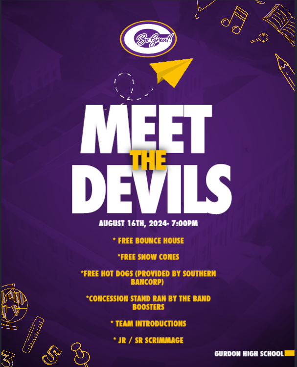 GPSD71743's tweet photo. Meet the Devils 2024!  Admission is (high efficiency) laundry detergent or a white towel.  Come out and support our student athletes.  Gates will open at 6pm.  
BE GREAT https://t.co/tb65bgLr1J