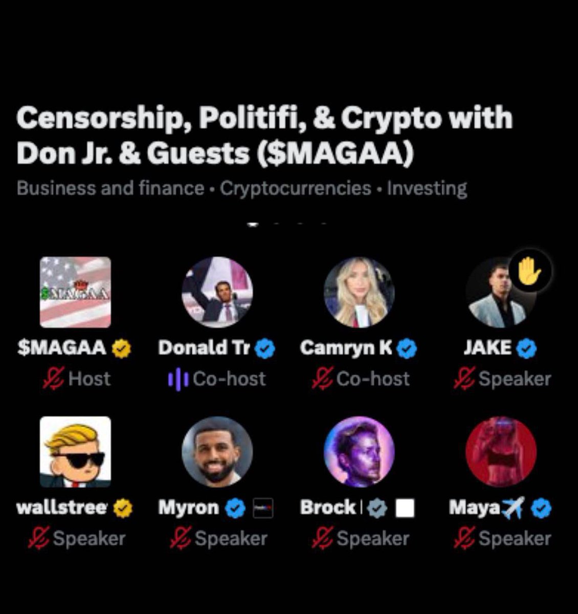 Amerika seçimleri yaklaşırken Trump ile alakalı memetokenlara göz atmak mantıklı olabilir. 

Büyük bir hacim dönüyor sonuçta. <a href="/MAGAAtoken/">$MAGAA</a> şu an Trump ile bağlantılı gözüken tokenlardan (böyle bir iddaaları var). Takım politika tarafında güçlü olduğunu da iddaa ediyor.  

20