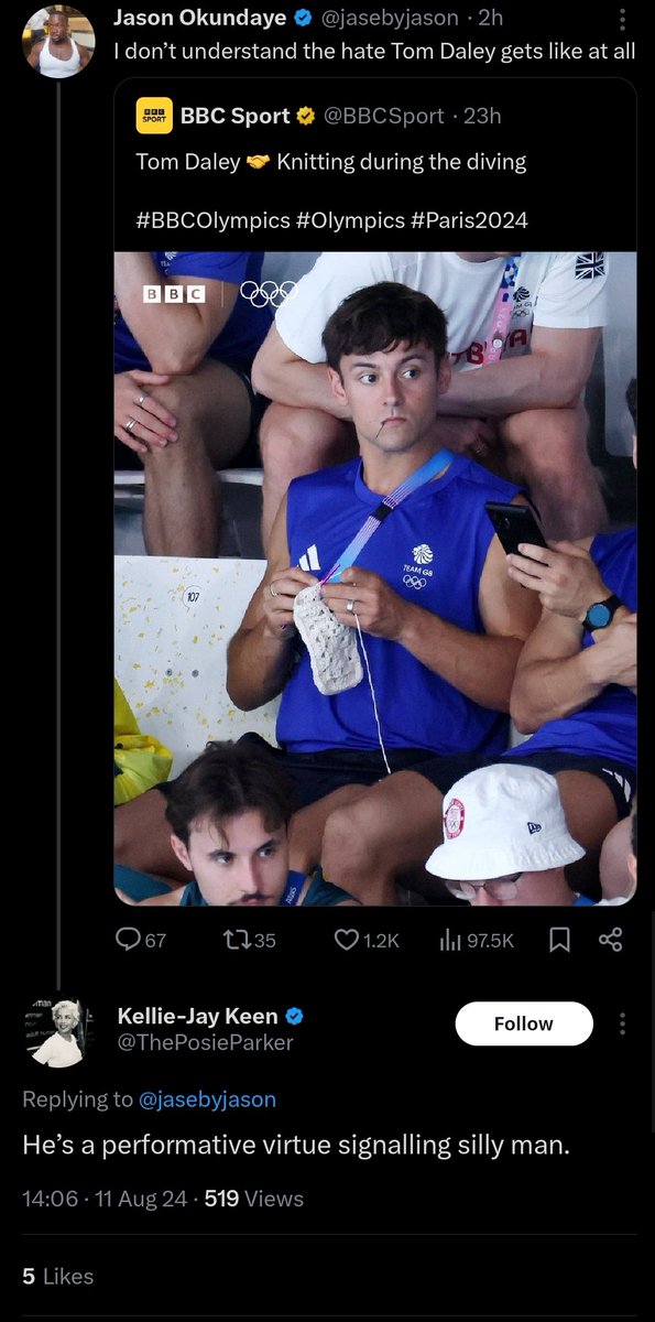 Kellie-Jay Keen Minshull has lost her mind by a man knitting!