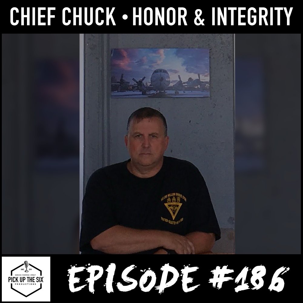 #Honor and #Integrity. Two virtues that @chiefchuck2k believes every leader must hold. We meet the 24-year Navy Veteran; we also talk <a href="/F3Nation/">F3</a>, and more. 

Join <a href="/BrianJodice/">Brian Jodice</a> for Episode #186 w/ Chief Chuck.

Show page: pickupthesix.com/post/episode-1…

Spotify: open.spotify.com/episode/23g4pl…