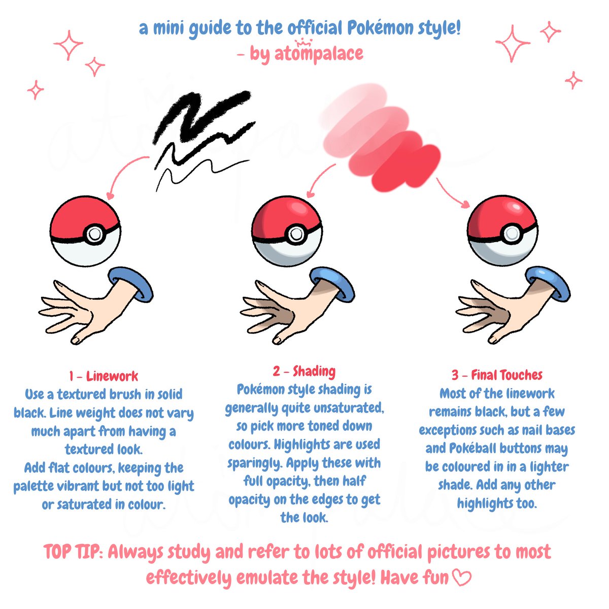atompalace's tweet photo. here’s a quick step by step to how I draw in the style! 🩵 I hope this is helpful and sparks inspiration!!! ✏️✨ https://t.co/PqHgezFNCr