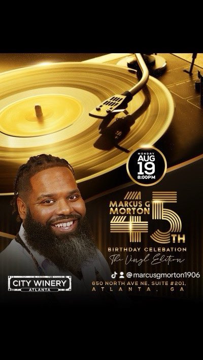 marcusgmorton's tweet photo. In 8 days @CityWineryATL …… 
Something New, Something Different! 
Come party with me! 
#marcusgmorton #citywinery #citywineryatl #explore #explorepage #atl #atlanta https://t.co/EcgH4B4yOr