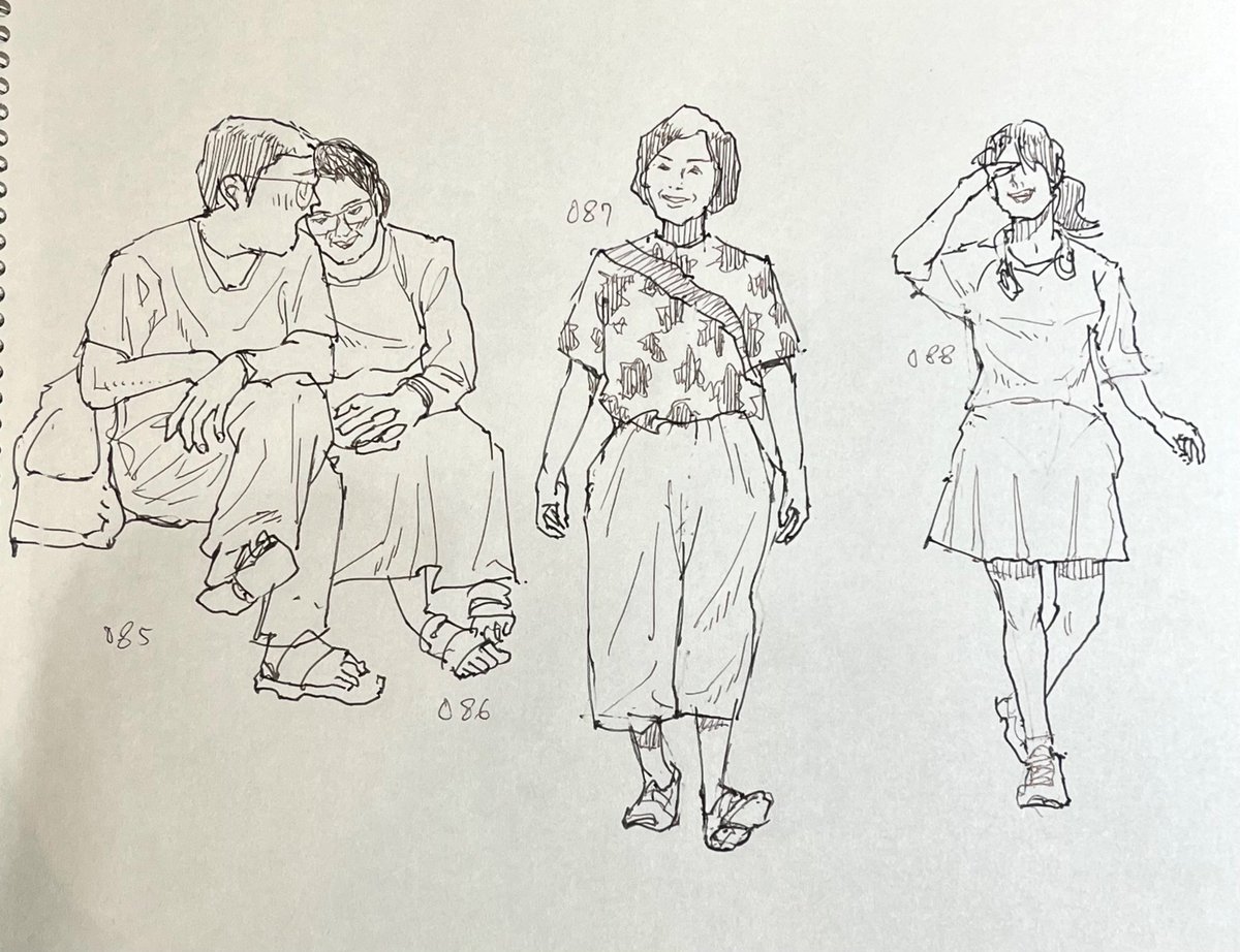 今日は12人。
#夏のクロッキー400体 