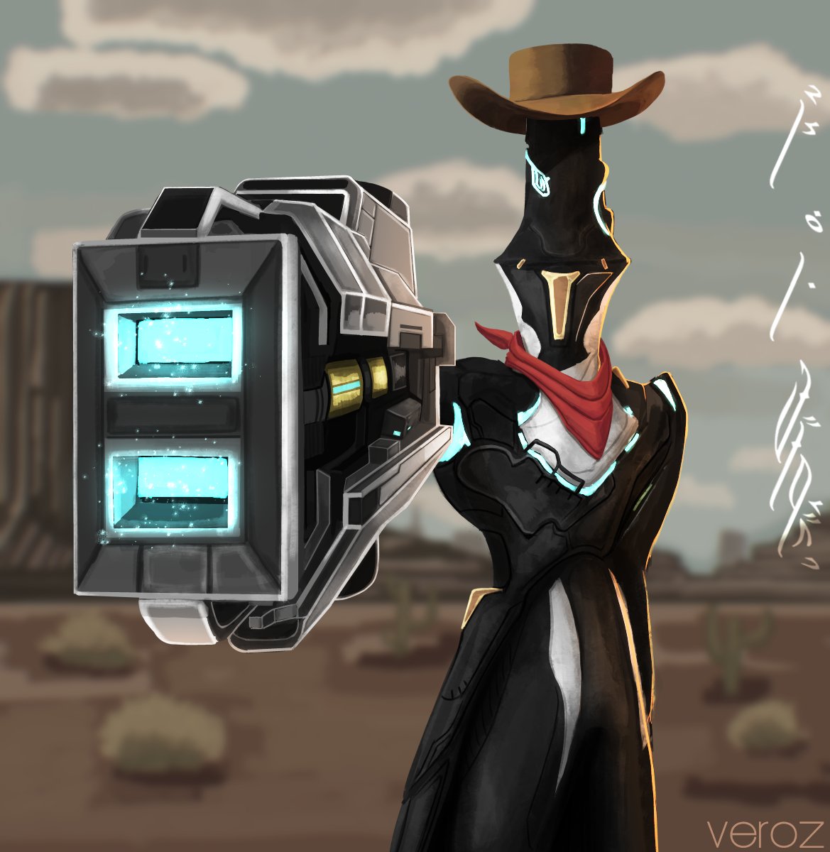 veroz73's tweet image. This was supposed to be Limbo holding a Vasto referring to Yusuf Dikeç (the shooter in Olympics) but somehow it ended up like this lmao

#Warframe #warframefanart #communityshowcase