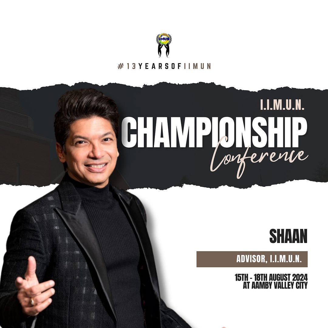 iimunofficial's tweet photo. His ethereal voice makes us feel aal izz well. He has been the voice of many of India’s most iconic tracks!
We are thrilled to welcome the voice of india and our Advisory Board member; I.I.M.U.N. - @singer_shaan joins us at I.I.M.U.N. Championship Conference 2024! https://t.co/qPH3JhR1oM