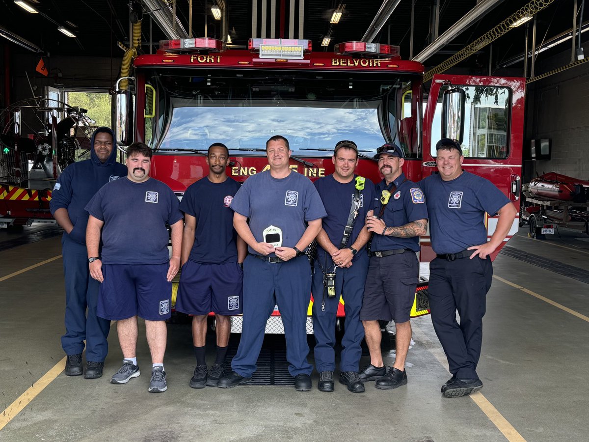 Kevin1Good's tweet photo. Congratulations Captain Erik Morgan!  Shoutout to him on his first shift in his new position with @FortBelvoirFES ! @Fort_Belvoir @MDW_USARMY https://t.co/OYIZOYYk5b