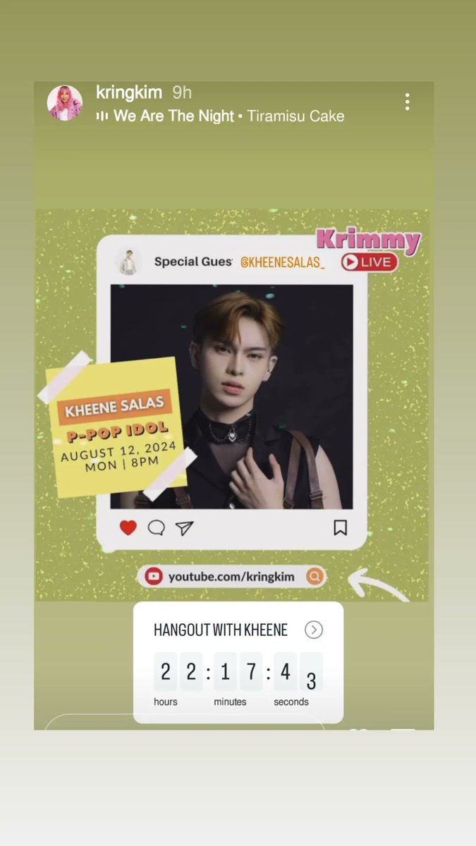 Hi Kheenesters nood po tayo bukas sa Youtube Channel ni Miss Kring.

<a href="/KheeneSalas_/">Kheene Salas</a> <a href="/KheenestersOfc/">Ver5us Kheenesters Official</a>