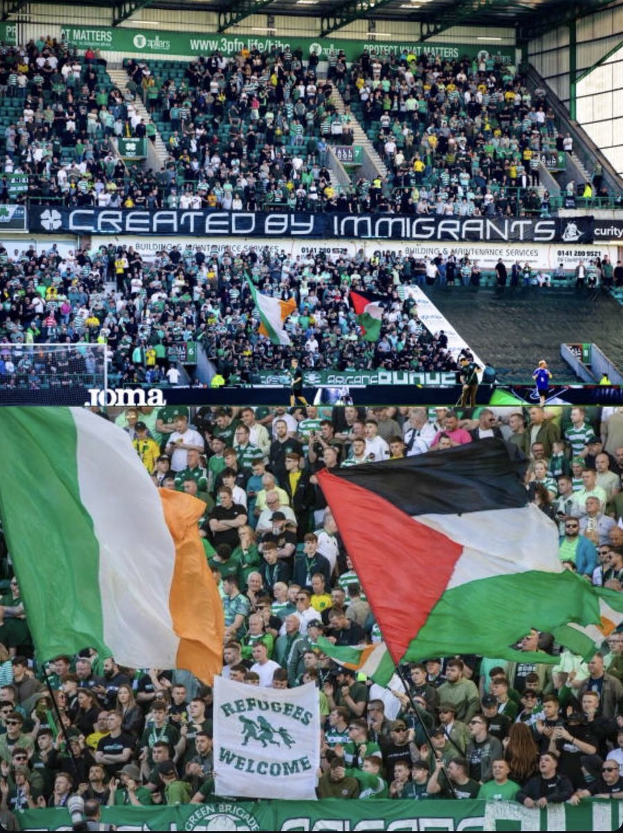 Celtic fans this afternoon: created by immigrants