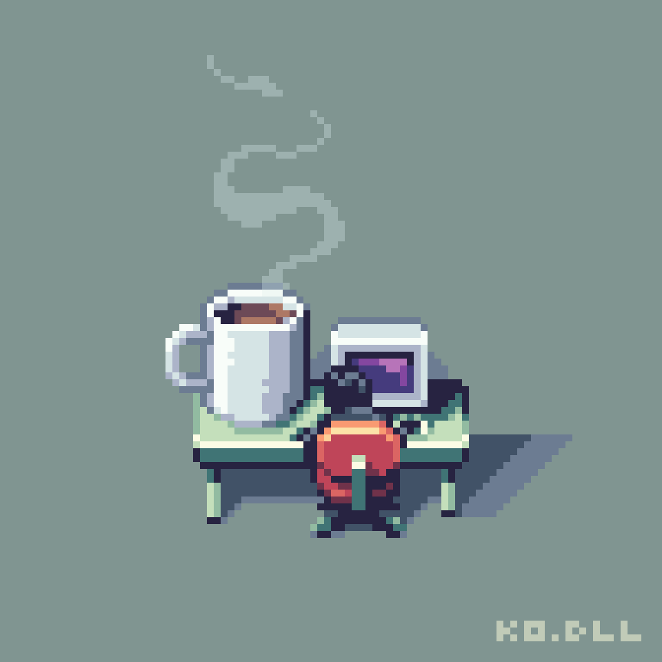 Nothing can improve the working day more than a small #Cup of delicious coffee!!!  for <a href="/Pixel_Dailies/">Pixel Dailies</a> #pixel_dailies #pixelart #ドット絵