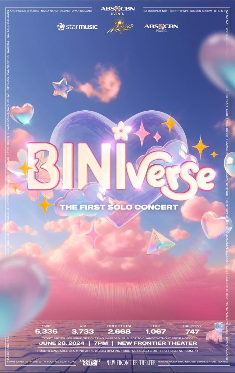 TEAMBLOOMPH's tweet photo. BINI’s ticket prices glow up ✨

#BINI @BINI_ph https://t.co/PoYcxS36Uo