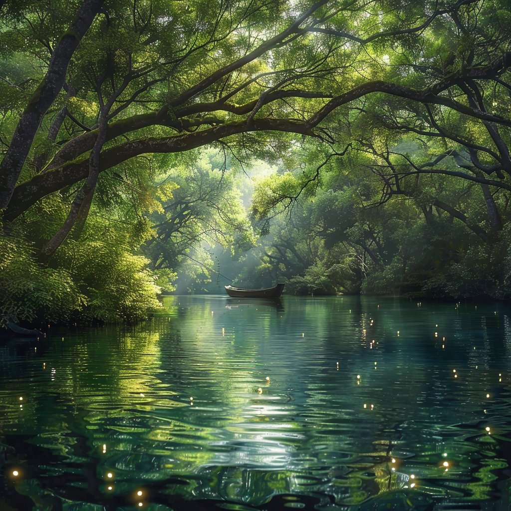 _ssscin_'s tweet photo. In the heart of nature, the river’s calm becomes a mirror for the soul, reflecting serenity in every ripple. 

This artwork is generated and minted as an NFT with AI through DimAi.

@QitmeerNetwork, @DimAIGlobal, @WoowowGlobal @LiveDigitalArt

#DimAI #AIPainting #NFT https://t.co/Ng0p6ptrxE
