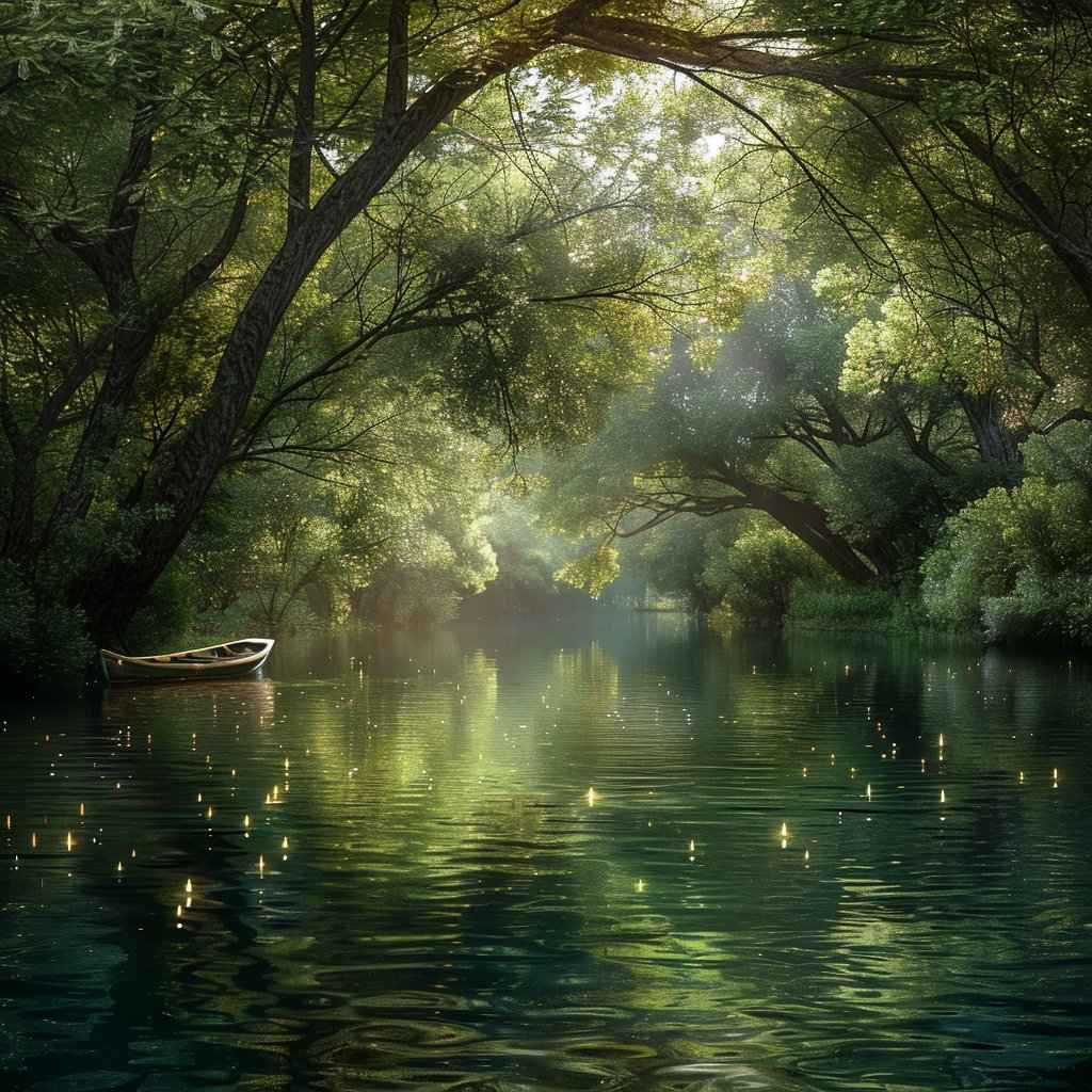 _ssscin_'s tweet photo. In the heart of nature, the river’s calm becomes a mirror for the soul, reflecting serenity in every ripple. 

This artwork is generated and minted as an NFT with AI through DimAi.

@QitmeerNetwork, @DimAIGlobal, @WoowowGlobal @LiveDigitalArt

#DimAI #AIPainting #NFT https://t.co/Ng0p6ptrxE