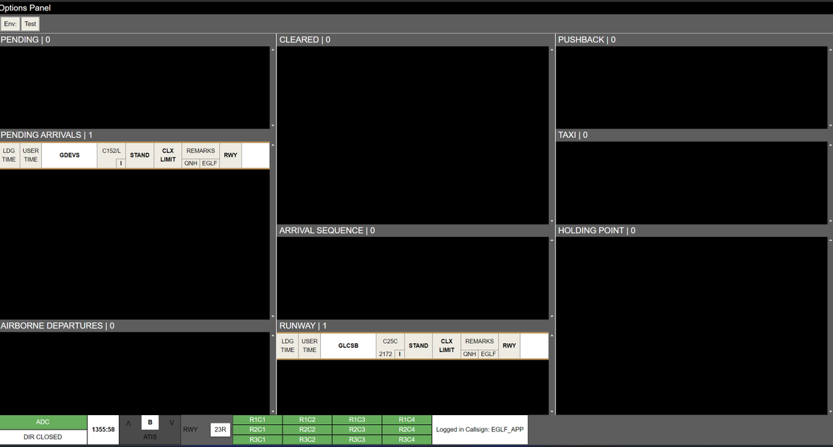_vEFPS's tweet photo. Our first strips - live from the VATSIM network. #VUKLive2024 https://t.co/9OkxKNcQJN