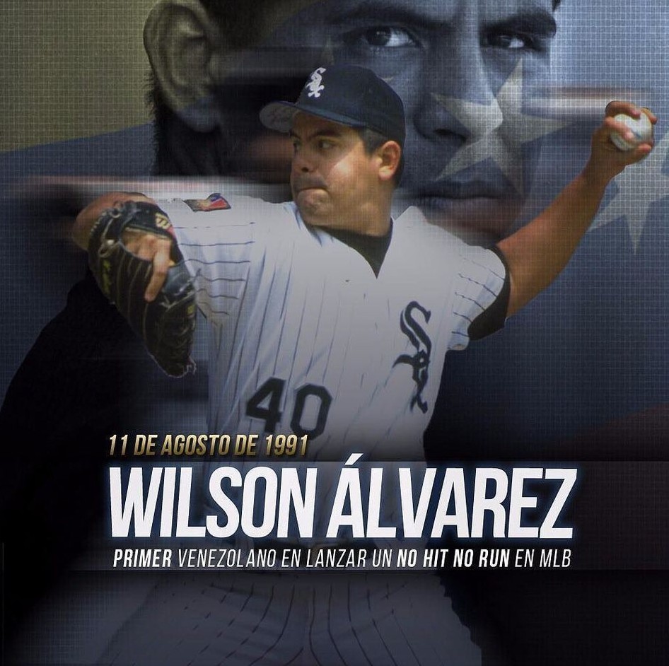 3ydos's tweet photo. Agosto 11/1991 - Wilson Álvarez de los Medias Blancas de Chicago lanza un “No Hit – No Run”, en su primera salida en la temporada y segunda salida de su carrera en la MLB. Fue el primer juego sin hit ni carrera para un venezolano en las mayores. https://t.co/frNugDSWDC