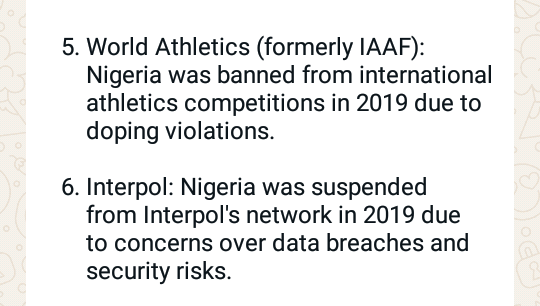 Anti_ADOS's tweet photo. Countries and organisations that banned Nigerians. These people are a global problem. No one wants them.

Babes Sunnyside #Tyla Ntsiki Burna Boy #MissSA2024 https://t.co/yBAT7bbc4y