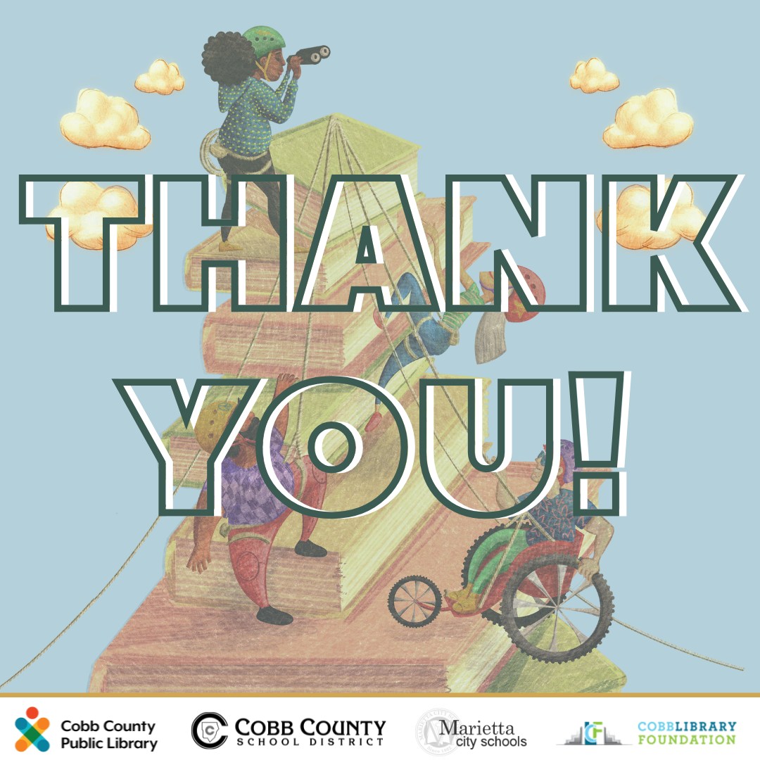 Congratulations to the participants in Cobb Public Library System's Summer Reading program. Examples of their success:
📚 4,258 registrants
📗 2,807 active participants
📓 29,047 badges earned
📘 5,168 activities completed
📙 3,290,827 minutes read
📚 1,616 challenge completions