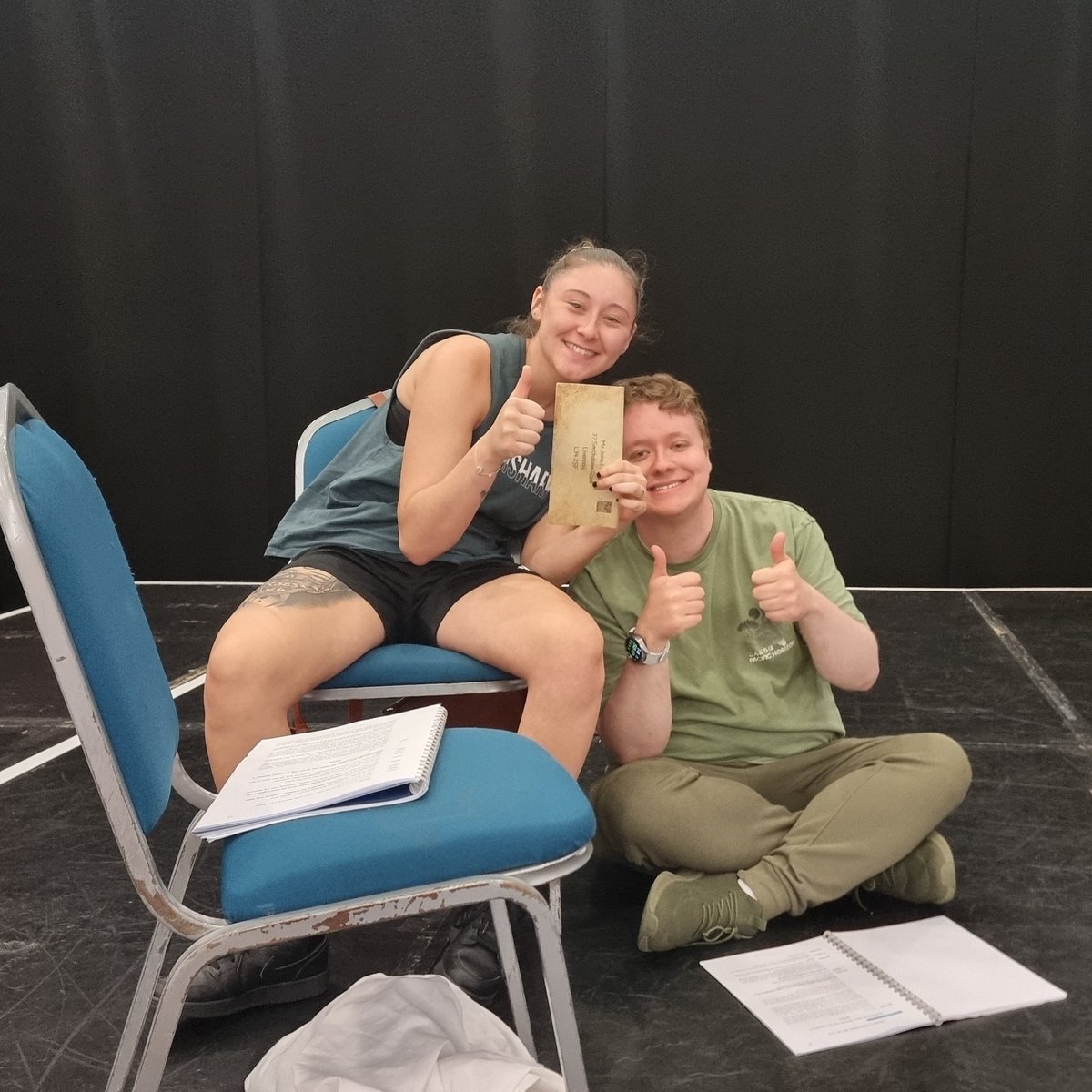 Our Actors Millie and Ryan are hard at work on our #WWII family show WE'LL MEET AGAIN. Come to our show at the <a href="/FloralPavilion/">Floral Pavilion</a> in #NewBrighton!

📆 WED 27th AUG at 2:45PM
🎟 n9.cl/dus37
📱BOX OFFICE - 0151 666 0000

#writing #performance  #wwiihistory #wirralhistory
