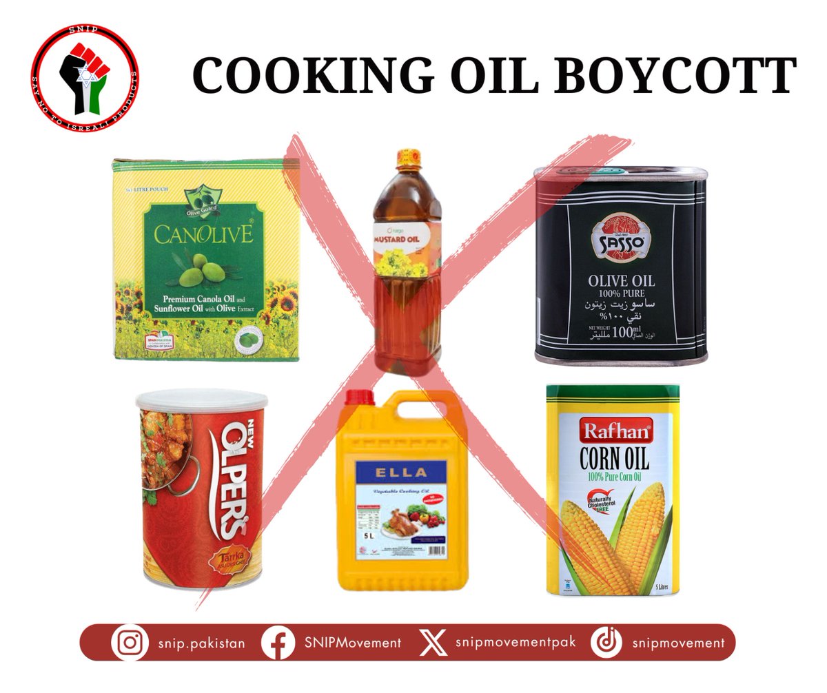 snipmovementpak's tweet photo. In pursuit of satisfying your tastebuds, are using Israeli products and paying for more loss of innocent lives? Boycott Israeli goods and promote and support local, because taste is not more important than lives!
#GazaGenocide #WhatsApp #ArshadNadeem #TikTok #PAKvsBAN #Palestine https://t.co/PmyRmmAoqs