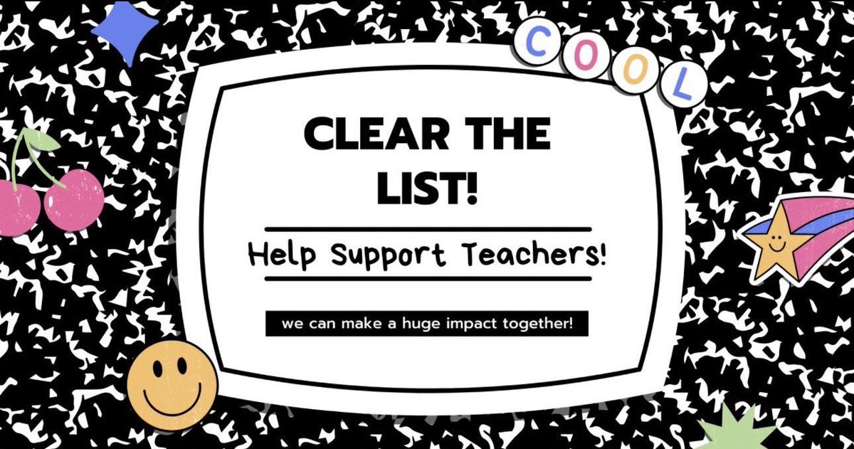 SUNDAY LIST DROP! 📚🍎
So many teachers need help! Drop your link here &amp; RT! ✨ Maybe someone will send your classroom a smile.😁 You mean so much to these kids! #clearthelist #teacherx #specialeducation #teacher #autismawareness 
amazon.com/hz/wishlist/ls…