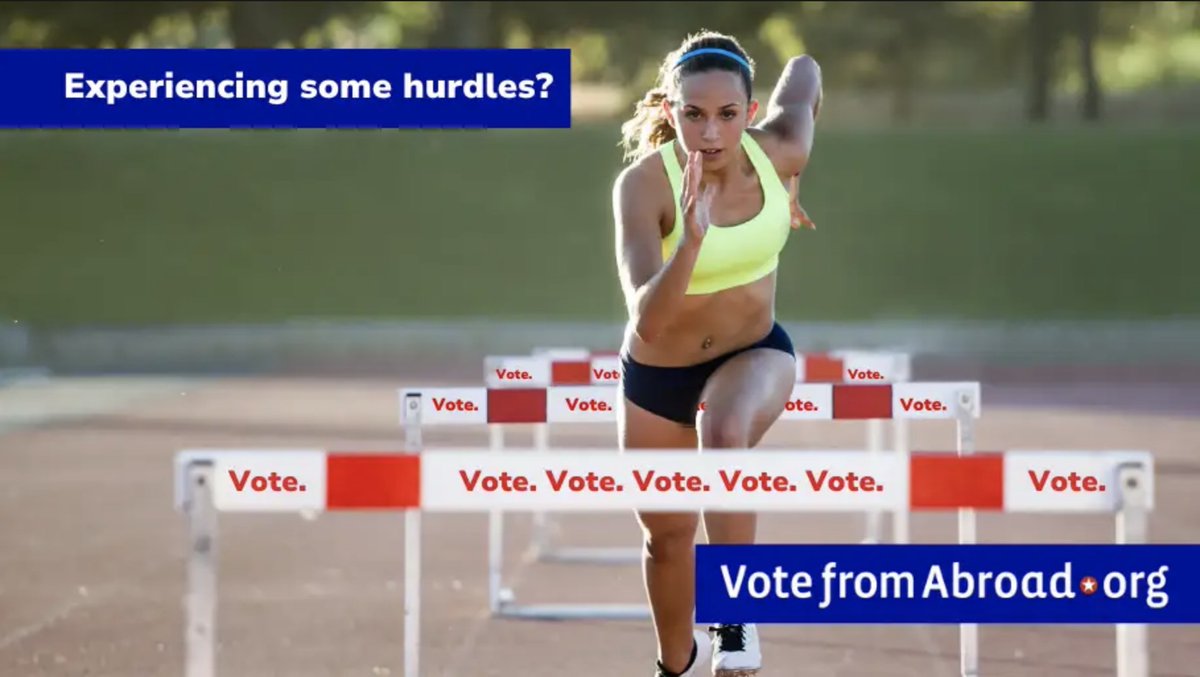 vfaglobal's tweet photo. Facing some hurdles in voting from abroad? 🏃‍♀️🇺🇸 We can help! 

Join our Zoom support sessions https://t.co/FBdo2PZOUq for 1:1 assistance to clear those obstacles 🏅 and make sure your vote counts! 🗳️🌍 

#VoteFromAbroad #EveryVoteCounts #Election2024 #VotingSupport https://t.co/jBhecSLKQn