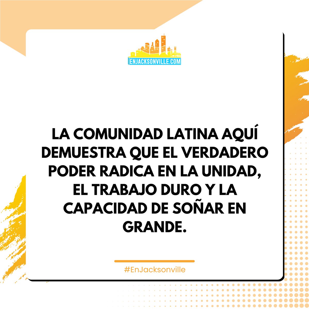 EnJacksonville's tweet photo. La comunidad latina aquí demuestra que el verdadero poder radica en la unidad, el trabajo duro y la capacidad de soñar en grande. https://t.co/9m2lYaSM73
