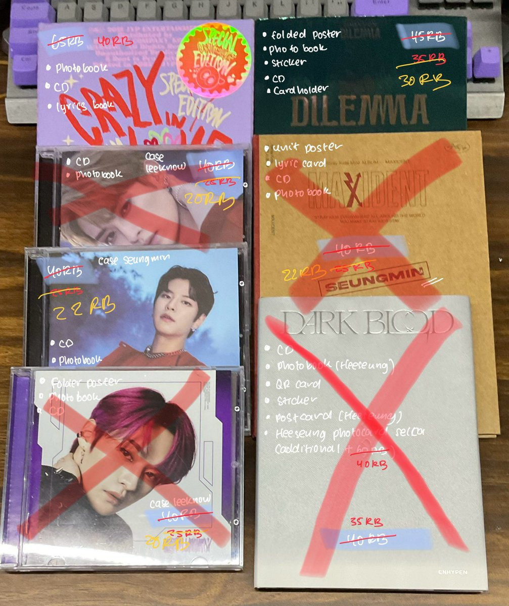 ga_cry_pea's tweet photo. HELP RT &amp; like 🙏
WTS IN RUSH
straykids skz itzy wheein enhypen album only
✅ incl all
✅ price on pic
✅ 🍊vid
🖇️ christmas evel standard checkmate ryujin whee crazy in love dimension dilemma noeasy maxident oddinary leeknow seungmin jay sunghoon felix hyunjin ryujin chan jake https://t.co/J3OSBRPnBA
