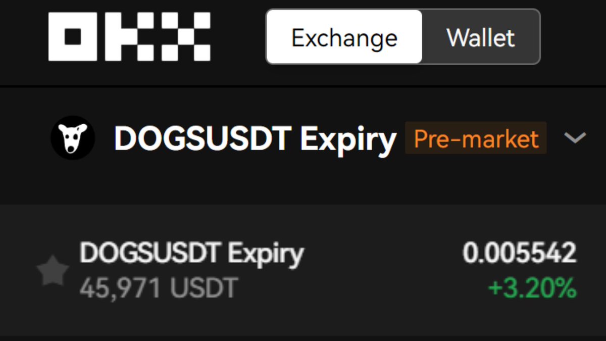 DOGS futures price added +3.2% on #OKX Pre-Market after the devs announced  that the Listing date will be unveiled on August,14