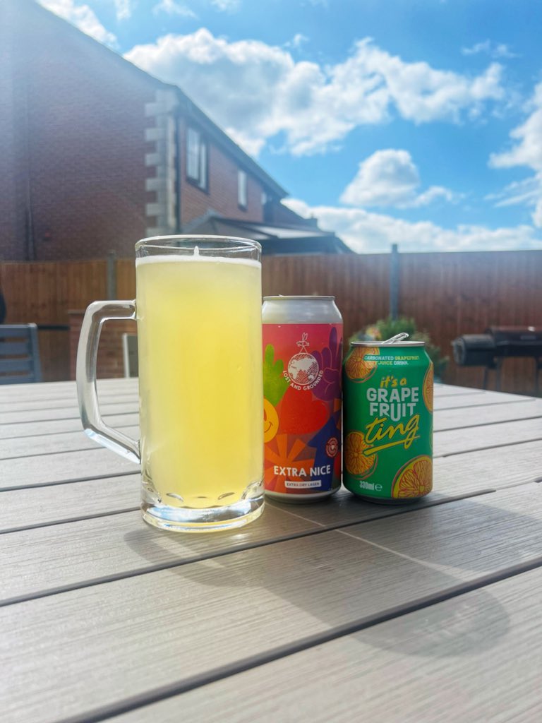 Another refreshing Radler Combo today! <a href="/lostandgrounded/">Lost and Grounded Brewers</a> Extra Nice &amp; Ting ☀️🍺