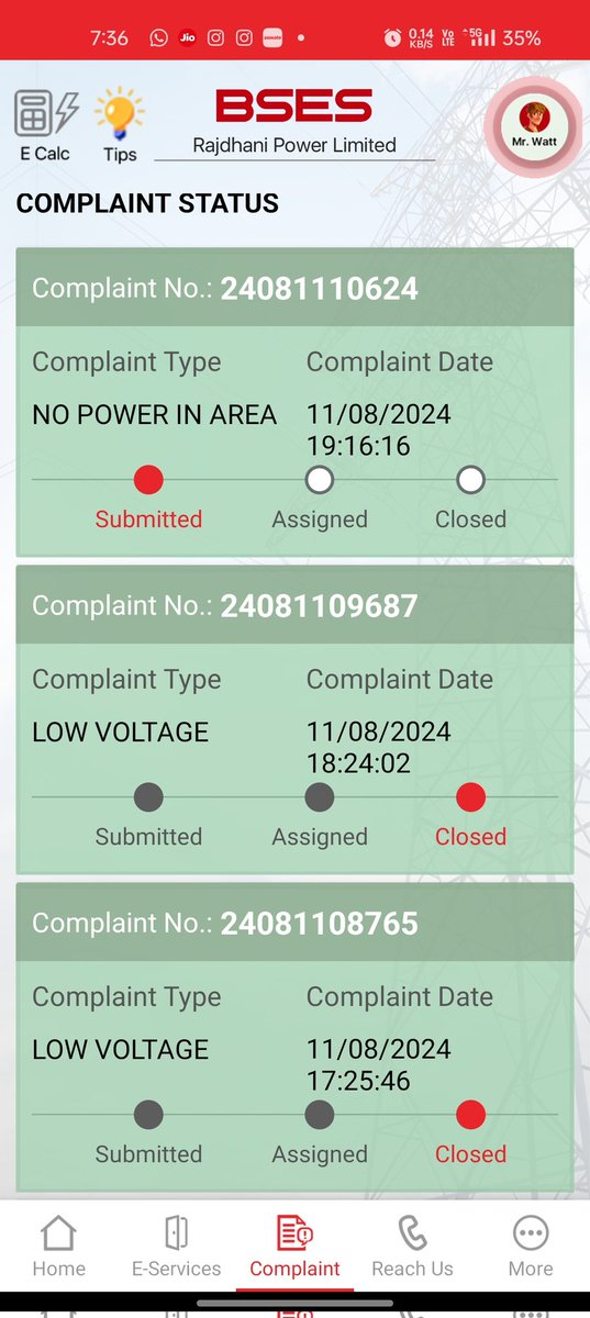 AkshathWadhwa's tweet photo. @bsesdelhi @bsesdelhi @AamAadmiParty @ArvindKejriwal @AtishiAAP 

 3 complaints i had registered of no power in area and they are closed by YOUR END without any action.
BSES clearly it can be seen that you are incompetent but have at least some sense of responsibility to resolve this issue. https://t.co/3gPFiOVtXg