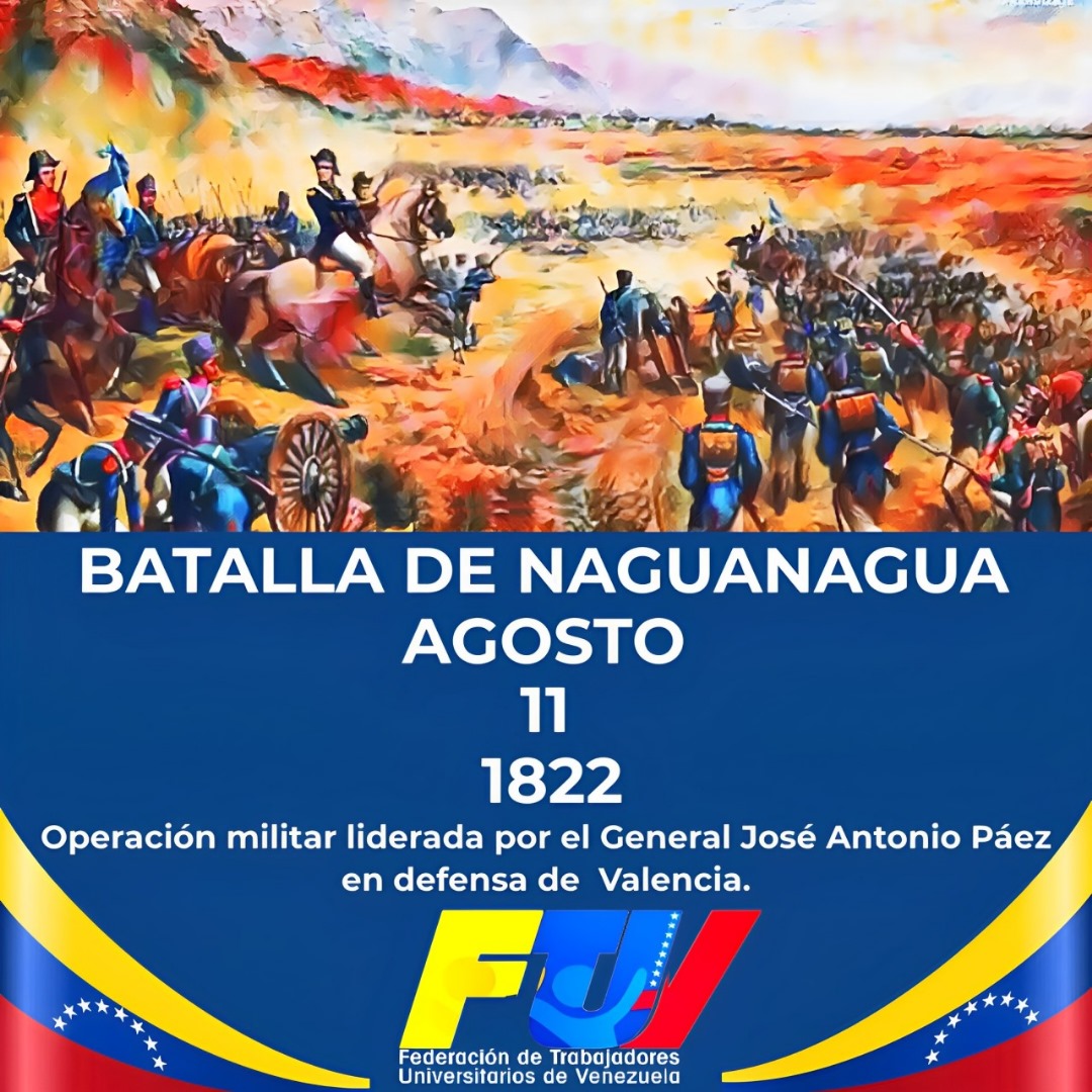 #11Ago EFEMÉRIDES #FTUV

#VenezuelaEnPaz 
#YoSoyFtuv