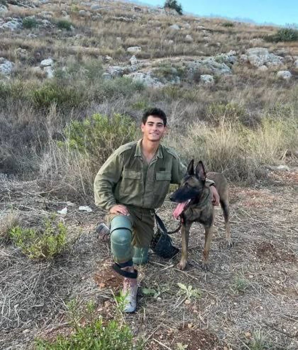 SilentlySirs's tweet photo. "Tragically, both the military dog named #Setka and its handler, Sergeant David Sasson, were killed by an explosive device in #KhanYounis." https://t.co/9K6gJpV5r9