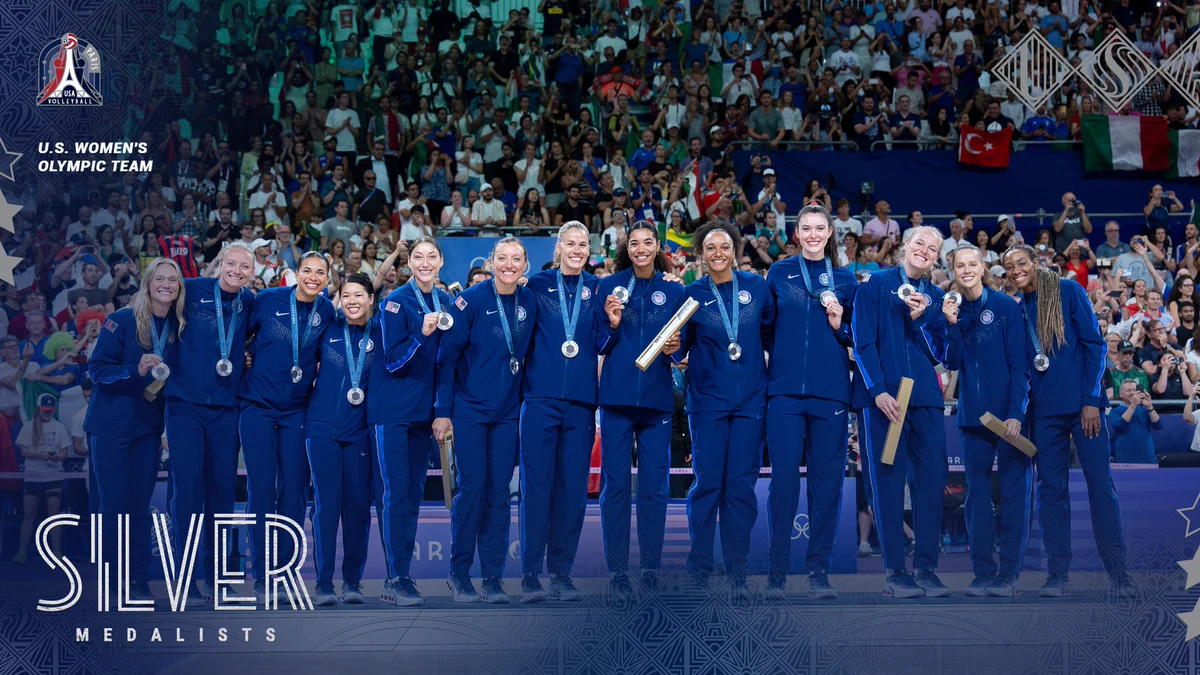 The U.s. Women's Olympic Team with medals