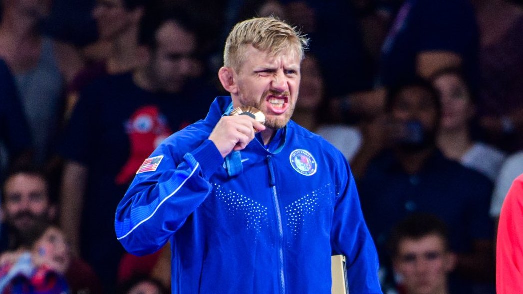 NlwcFan's tweet photo. Nittany Lion WC Members at the 2024 Olympics 
Proud of Each &amp; Every one of You  
Aaron Brooks, 86 kg - 🥉
K. Dake, 74 kg - 🥉
K. Snyder, 97 kg - 5th
Zain Retherford, 65 kg - DNP 
Roman Bravo-Young, 57 kg - DNP
Big Shoutout to all the Coaches &amp; Training Partners https://t.co/KJ3fdETWCw